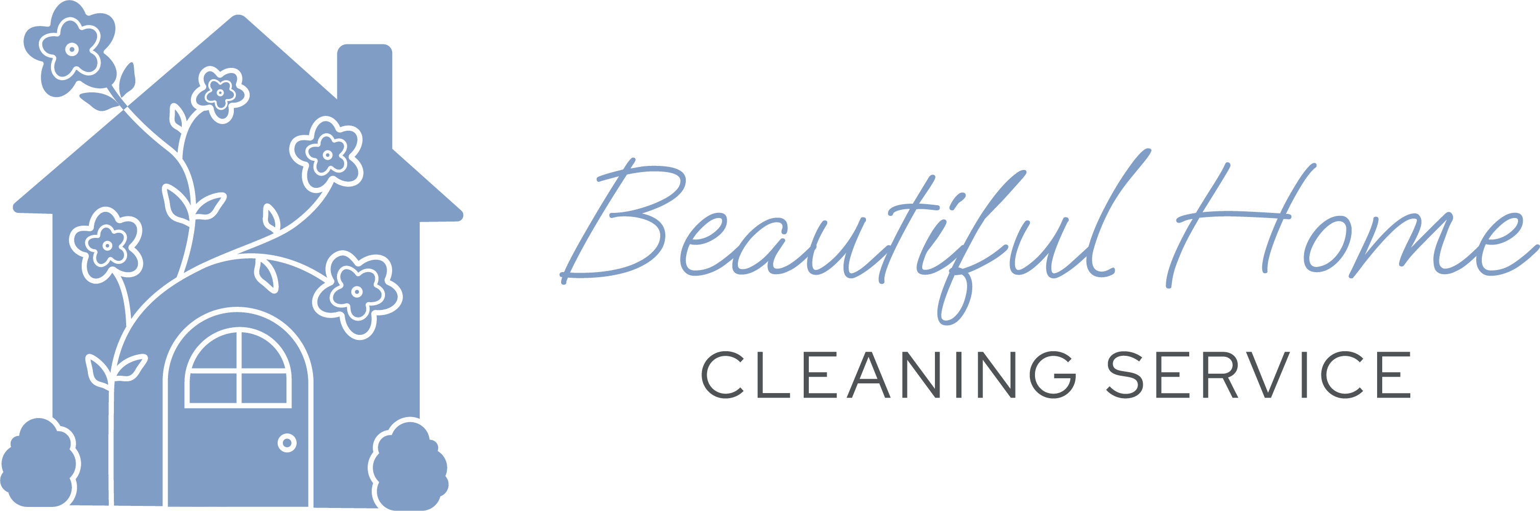 Beautiful Home Cleaning Service Logo